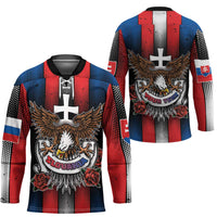 Personalized Slovakia Hockey Jersey The Eagle Double Cross Symbol - Wonder Print Shop