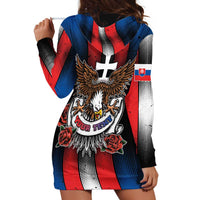 Personalized Slovakia Hoodie Dress The Eagle Double Cross Symbol - Wonder Print Shop