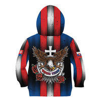 Personalized Slovakia Kid Hoodie The Eagle Double Cross Symbol - Wonder Print Shop