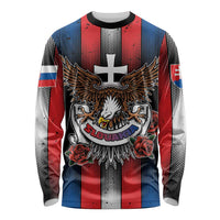 Personalized Slovakia Long Sleeve Shirt The Eagle Double Cross Symbol - Wonder Print Shop