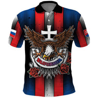Personalized Slovakia Polo Shirt The Eagle Double Cross Symbol - Wonder Print Shop