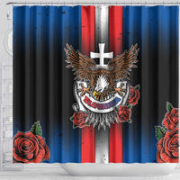 Slovakia Shower Curtain The Eagle Double Cross Symbol - Wonder Print Shop