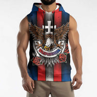Personalized Slovakia Sleeveless Hoodie The Eagle Double Cross Symbol - Wonder Print Shop