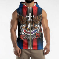 Personalized Slovakia Sleeveless Zip Hoodie The Eagle Double Cross Symbol - Wonder Print Shop