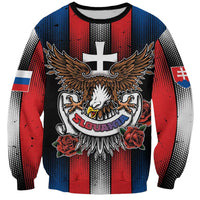Personalized Slovakia Sweatshirt The Eagle Double Cross Symbol - Wonder Print Shop