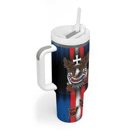 Personalized Slovakia Tumbler With Handle The Eagle Double Cross Symbol - Wonder Print Shop