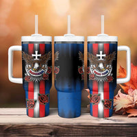 Personalized Slovakia Tumbler With Handle The Eagle Double Cross Symbol - Wonder Print Shop