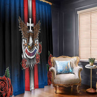 Slovakia Window Curtain The Eagle Double Cross Symbol - Wonder Print Shop