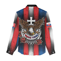 Personalized Slovakia Women Casual Shirt The Eagle Double Cross Symbol - Wonder Print Shop