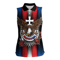 Personalized Slovakia Women Sleeveless Polo Shirt The Eagle Double Cross Symbol - Wonder Print Shop