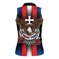 Personalized Slovakia Women Sleeveless Polo Shirt The Eagle Double Cross Symbol - Wonder Print Shop