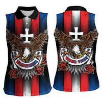Personalized Slovakia Women Sleeveless Polo Shirt The Eagle Double Cross Symbol - Wonder Print Shop