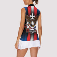 Personalized Slovakia Women Sleeveless Polo Shirt The Eagle Double Cross Symbol - Wonder Print Shop