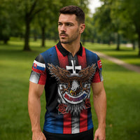 Personalized Slovakia Zipper Polo Shirt The Eagle Double Cross Symbol - Wonder Print Shop
