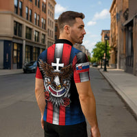 Personalized Slovakia Zipper Polo Shirt The Eagle Double Cross Symbol - Wonder Print Shop
