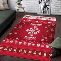Poland Christmas Area Rug Pierogi Polish Snow - Wonder Print Shop