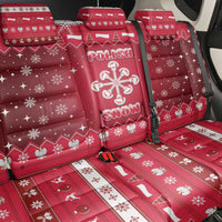 Poland Christmas Back Car Seat Cover Pierogi Polish Snow - Wonder Print Shop