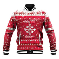 Poland Christmas Baseball Jacket Pierogi Polish Snow - Wonder Print Shop