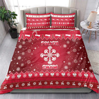 Poland Christmas Bedding Set Pierogi Polish Snow - Wonder Print Shop