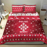 Poland Christmas Bedding Set Pierogi Polish Snow - Wonder Print Shop