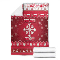 Poland Christmas Blanket Pierogi Polish Snow - Wonder Print Shop