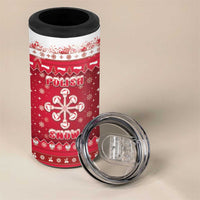 Poland Christmas 4 in 1 Can Cooler Tumbler Pierogi Polish Snow - Wonder Print Shop