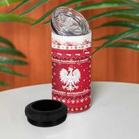 Poland Christmas 4 in 1 Can Cooler Tumbler Pierogi Polish Snow - Wonder Print Shop