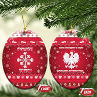 Poland Christmas Ceramic Ornament Pierogi Polish Snow - Wonder Print Shop