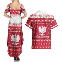 Poland Christmas Couples Matching Summer Maxi Dress and Hawaiian Shirt Pierogi Polish Snow - Wonder Print Shop