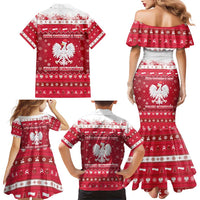 Poland Christmas Family Matching Mermaid Dress and Hawaiian Shirt Pierogi Polish Snow - Wonder Print Shop