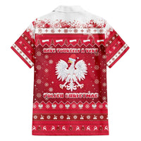 Poland Christmas Family Matching Off The Shoulder Long Sleeve Dress and Hawaiian Shirt Pierogi Polish Snow - Wonder Print Shop