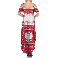 Poland Christmas Family Matching Summer Maxi Dress and Hawaiian Shirt Pierogi Polish Snow - Wonder Print Shop