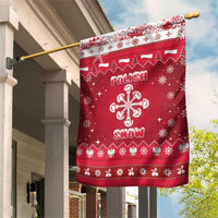 Poland Christmas Garden Flag Pierogi Polish Snow - Wonder Print Shop