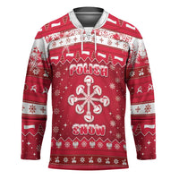 Poland Christmas Hockey Jersey Pierogi Polish Snow - Wonder Print Shop