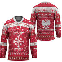Poland Christmas Hockey Jersey Pierogi Polish Snow - Wonder Print Shop
