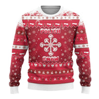 Poland Christmas Ugly Christmas Sweater Pierogi Polish Snow - Wonder Print Shop
