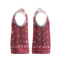 Poland Christmas Knitted V-Neck Vest Pierogi Polish Snow - Wonder Print Shop