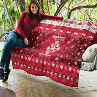 Poland Christmas Quilt Pierogi Polish Snow - Wonder Print Shop
