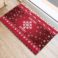Poland Christmas Rubber Doormat Pierogi Polish Snow - Wonder Print Shop