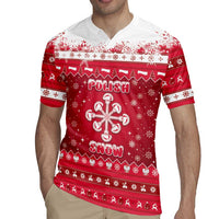 Poland Christmas Rugby Jersey Pierogi Polish Snow - Wonder Print Shop