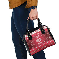 Poland Christmas Shoulder Handbag Pierogi Polish Snow - Wonder Print Shop