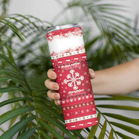 Poland Christmas Skinny Tumbler Pierogi Polish Snow - Wonder Print Shop