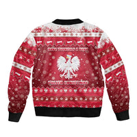 Poland Christmas Sleeve Zip Bomber Jacket Pierogi Polish Snow - Wonder Print Shop