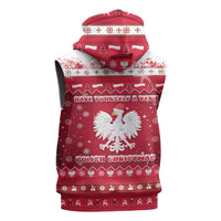 Poland Christmas Sleeveless Hoodie Pierogi Polish Snow - Wonder Print Shop