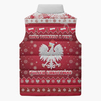 Poland Christmas Sleeveless Puffer Jacket Pierogi Polish Snow - Wonder Print Shop