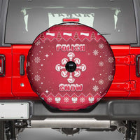 Poland Christmas Spare Tire Cover Pierogi Polish Snow - Wonder Print Shop