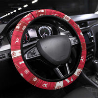 Poland Christmas Steering Wheel Cover Pierogi Polish Snow - Wonder Print Shop