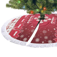Poland Christmas Tree Skirt Pierogi Polish Snow - Wonder Print Shop