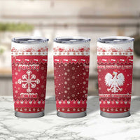 Poland Christmas Tumbler Cup Pierogi Polish Snow - Wonder Print Shop