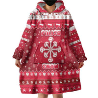 Poland Christmas Wearable Blanket Hoodie Pierogi Polish Snow - Wonder Print Shop